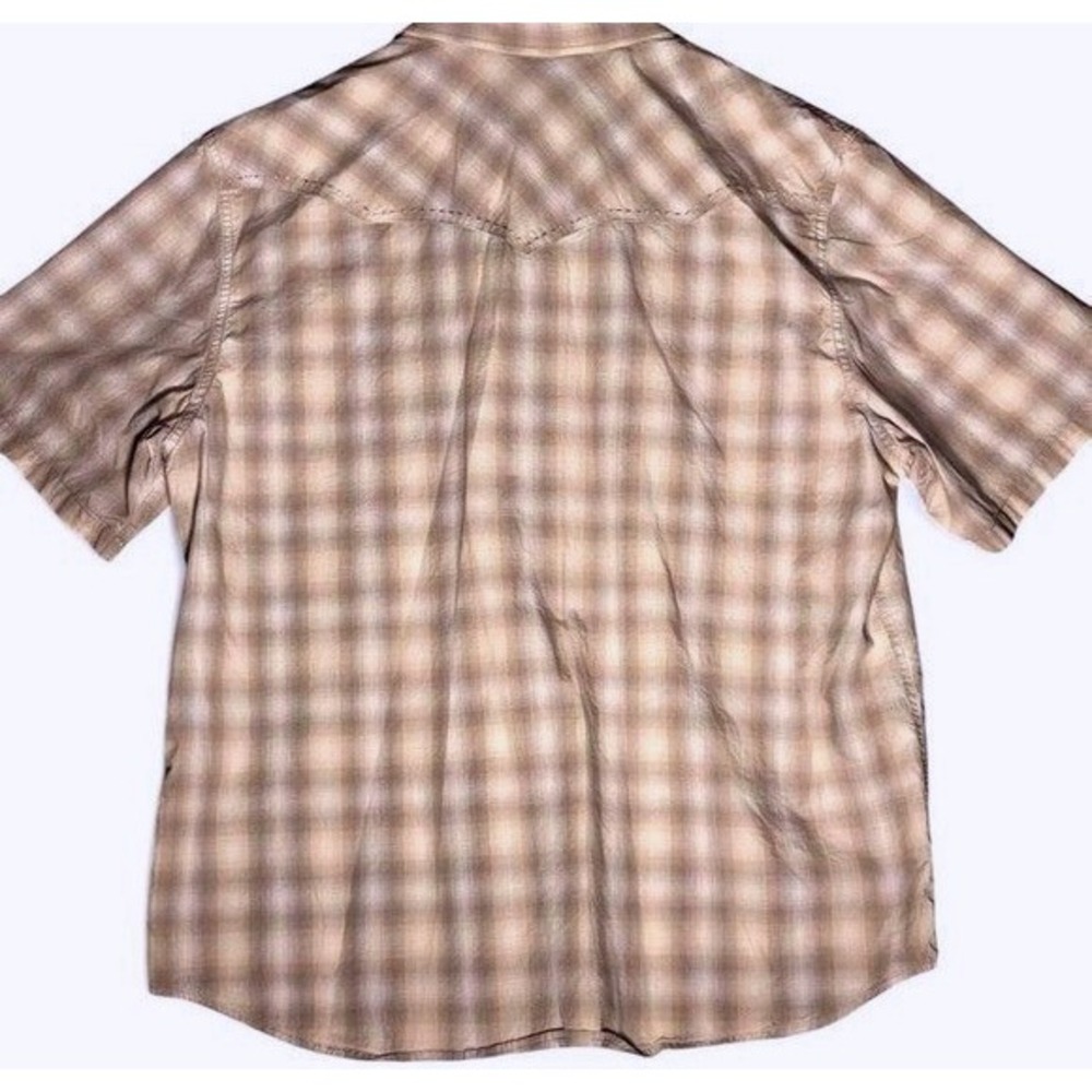 Cody James Salerno Western Plaid Pearl Snap Shirt Size 2XL Western Short Sleeve - Picture 2 of 6